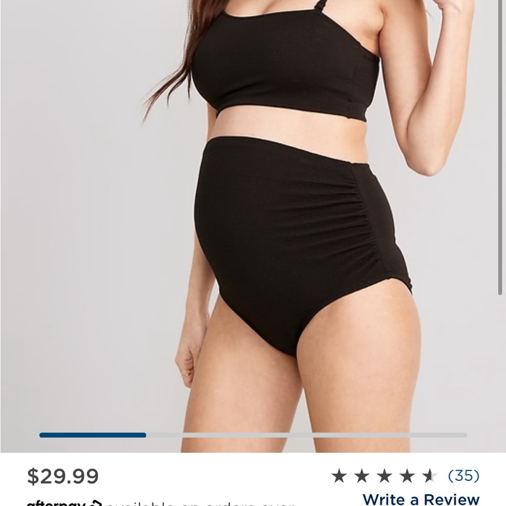 Old Navy high waisted maternity swim bottom.